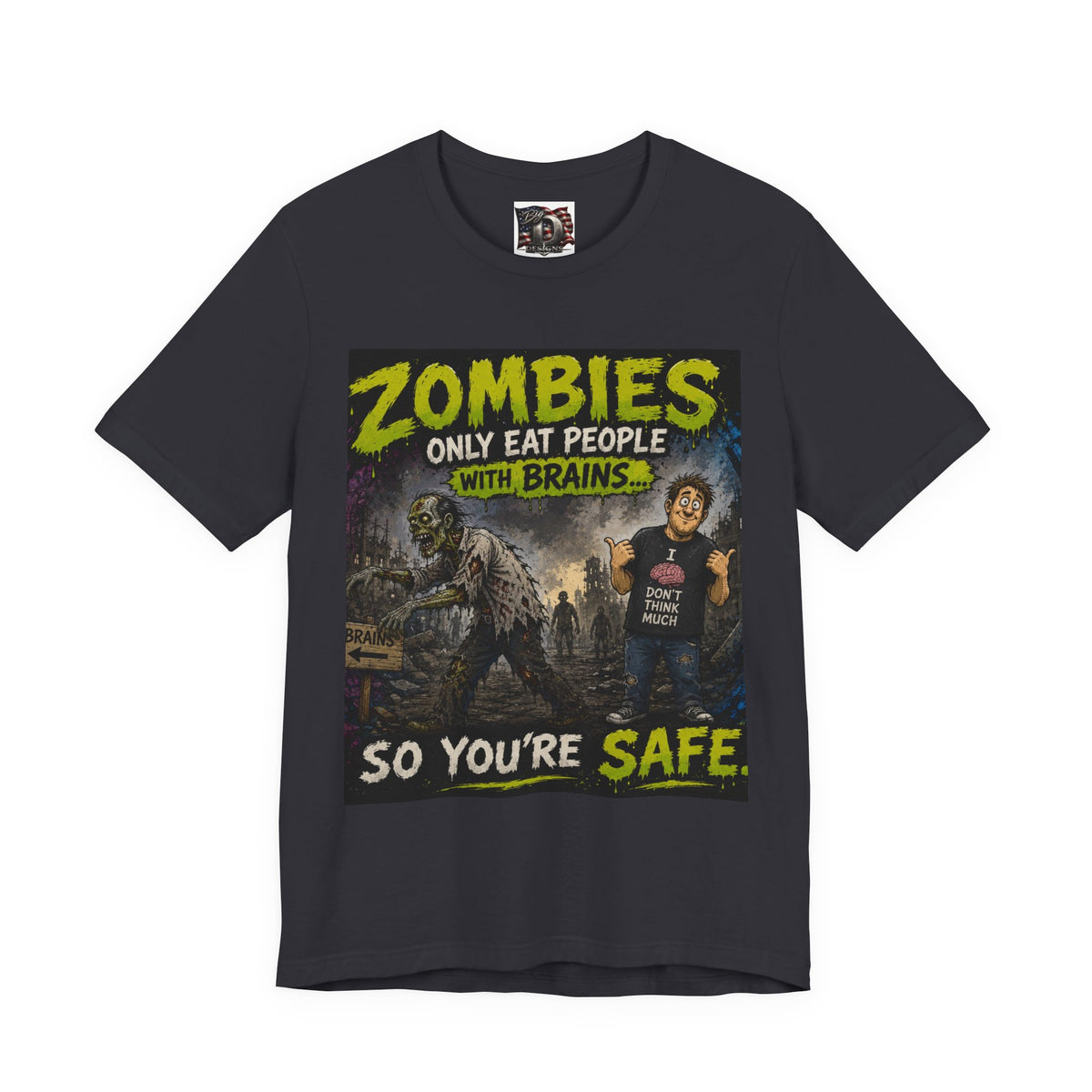Zombies Only Eat People With Brains shirt | Funny Zombie T-Shirt, Horror Humor Tee