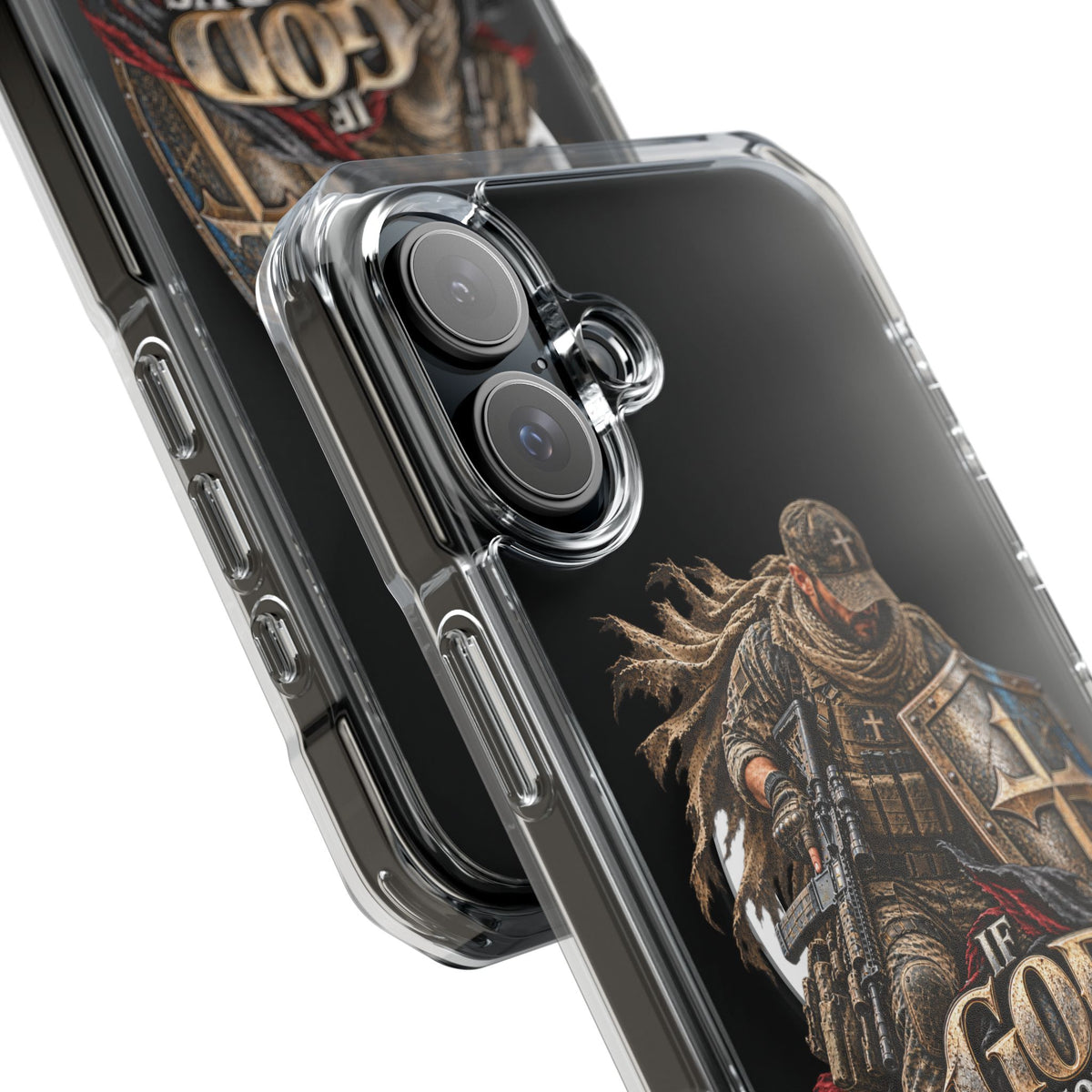 Phone Case – Christian Knight “If God Is for Us” Warrior Armor Design