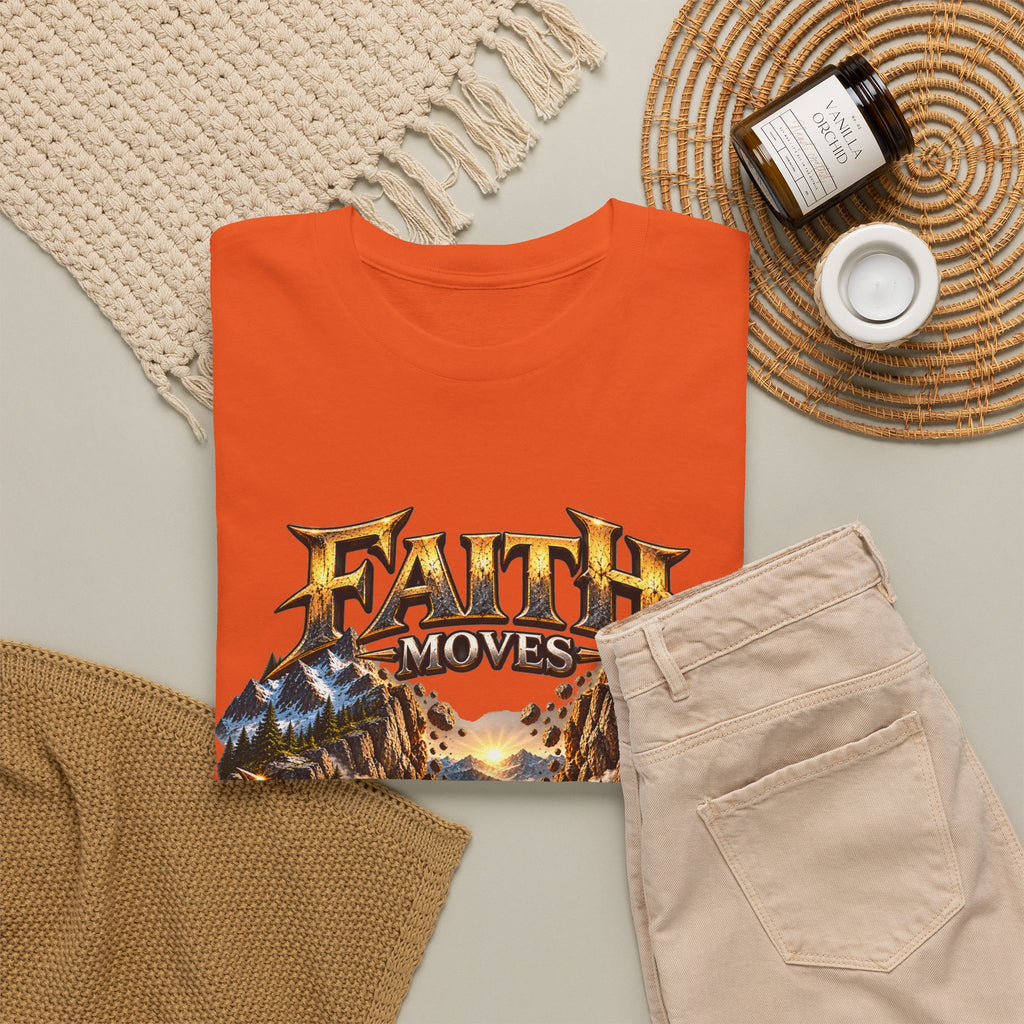 Faith Moves Mountains Inspirational Christian T-Shirt