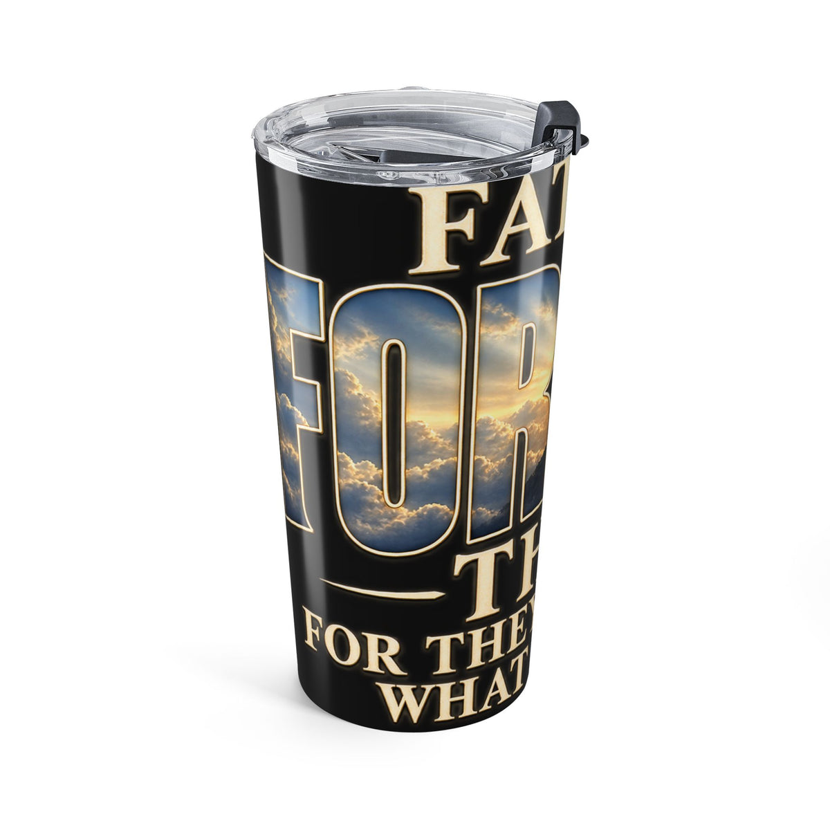 Cross with One Red Drop — Christian Stainless Steel Tumbler, 20 oz