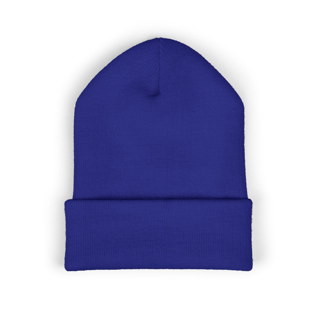 Embroidered Minimal Cross Cuffed Beanie