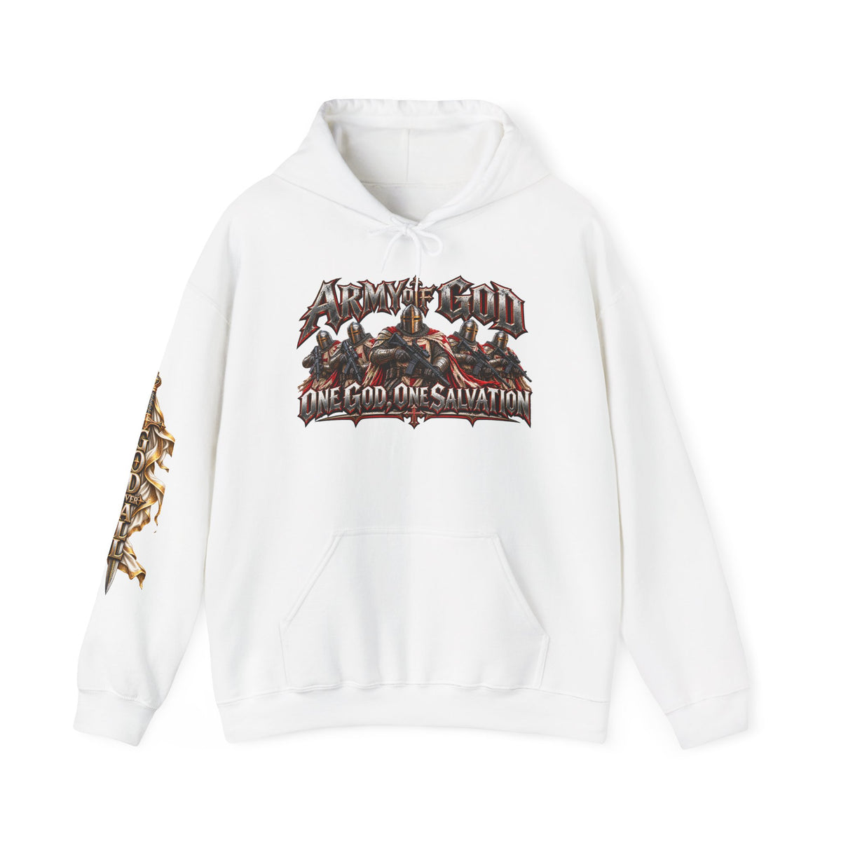 Christian Graphic Hoodie — "Everyone Will Bow" Cross Design