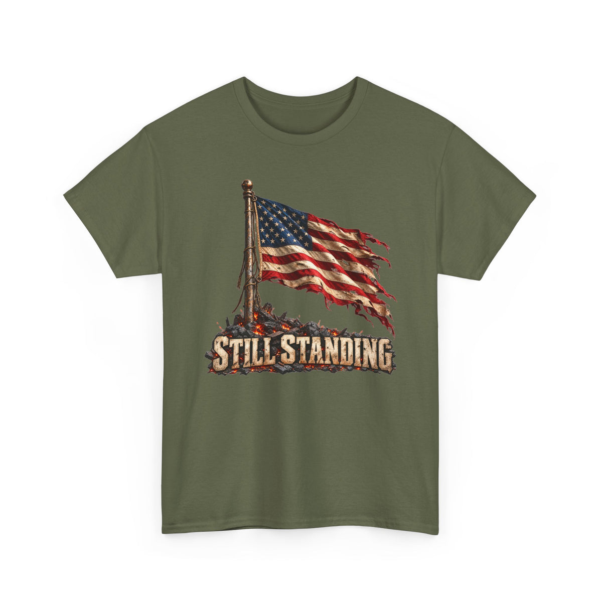 Still Standing American Flag T-Shirt
