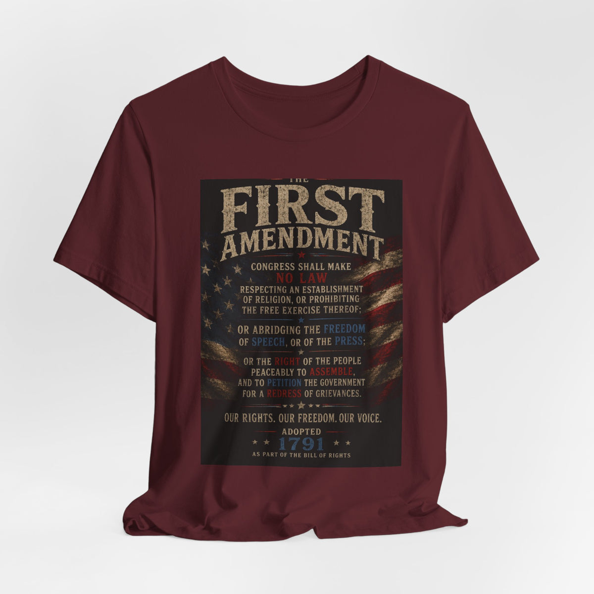 First Amendment Text Tee | Patriotic Constitution Shirt