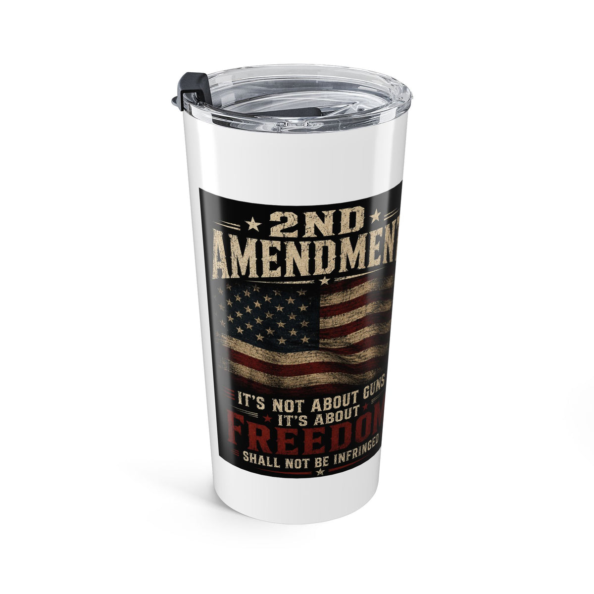 Second Amendment 20oz Tumbler Patriotic Gun Rights Travel Cup