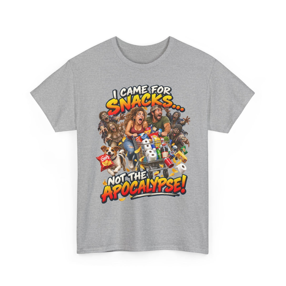 I Came for Snacks Not the Apocalypse Funny Apocalypse T-Shirt