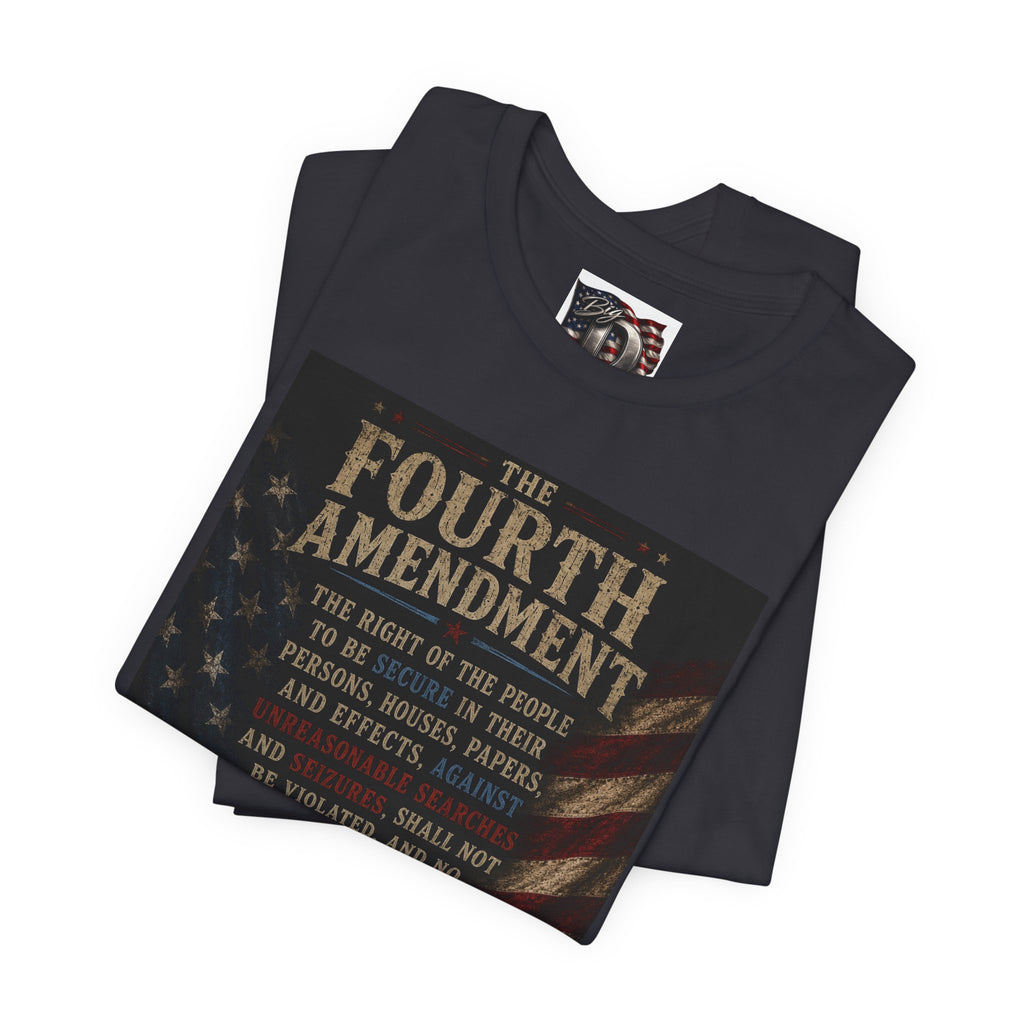 Fourth Amendment text tee | Constitution rights shirt, patriotic flag design