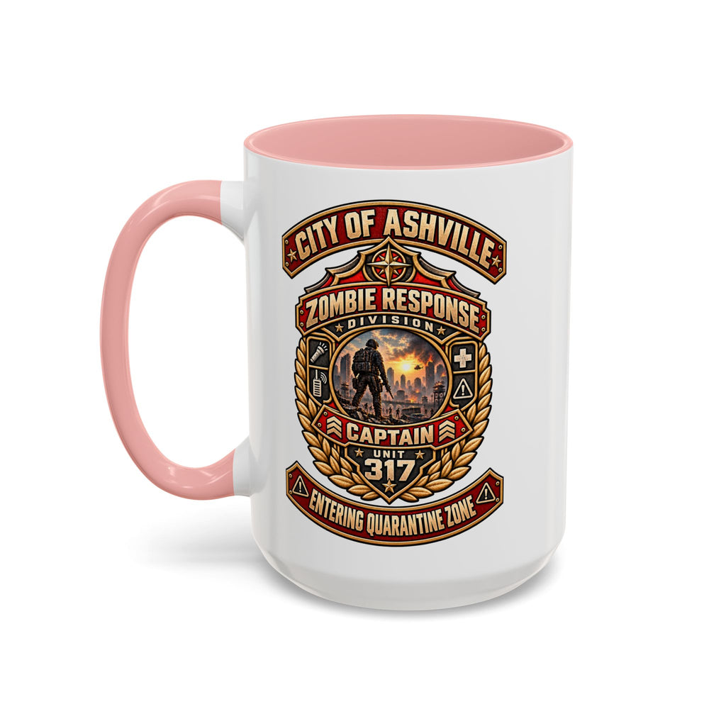 Retro Red Accent Coffee Mug