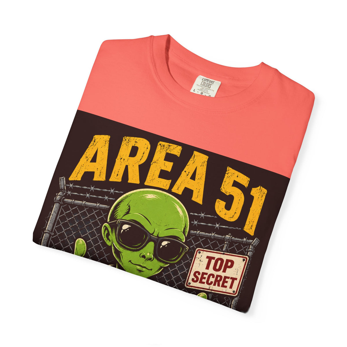 Area 51 Employee of the Month T-Shirt | Alien Thumbs Up Top Secret Design