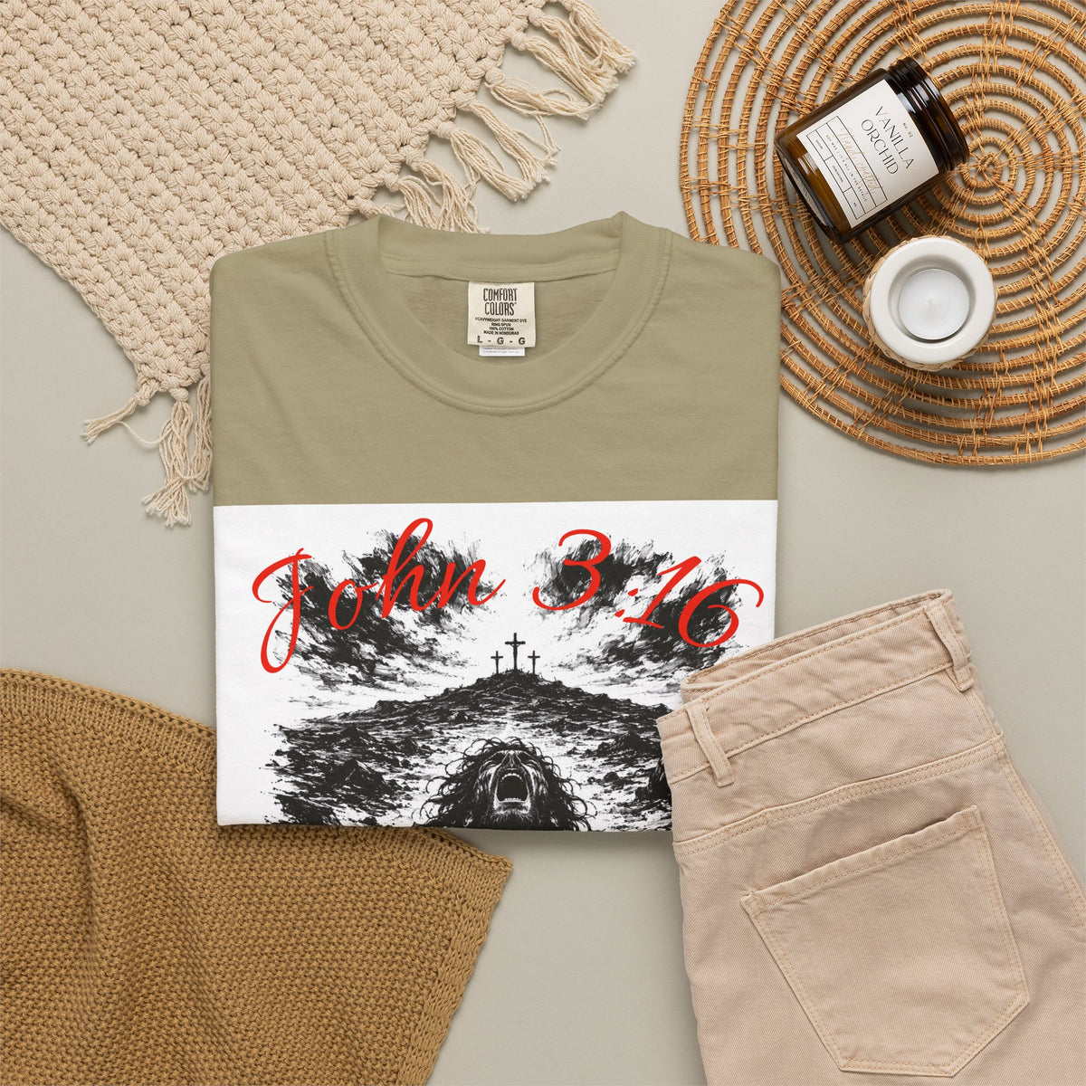 Grim Sea Creature T-shirt | Dark Gothic Illustration, Red Script Logo