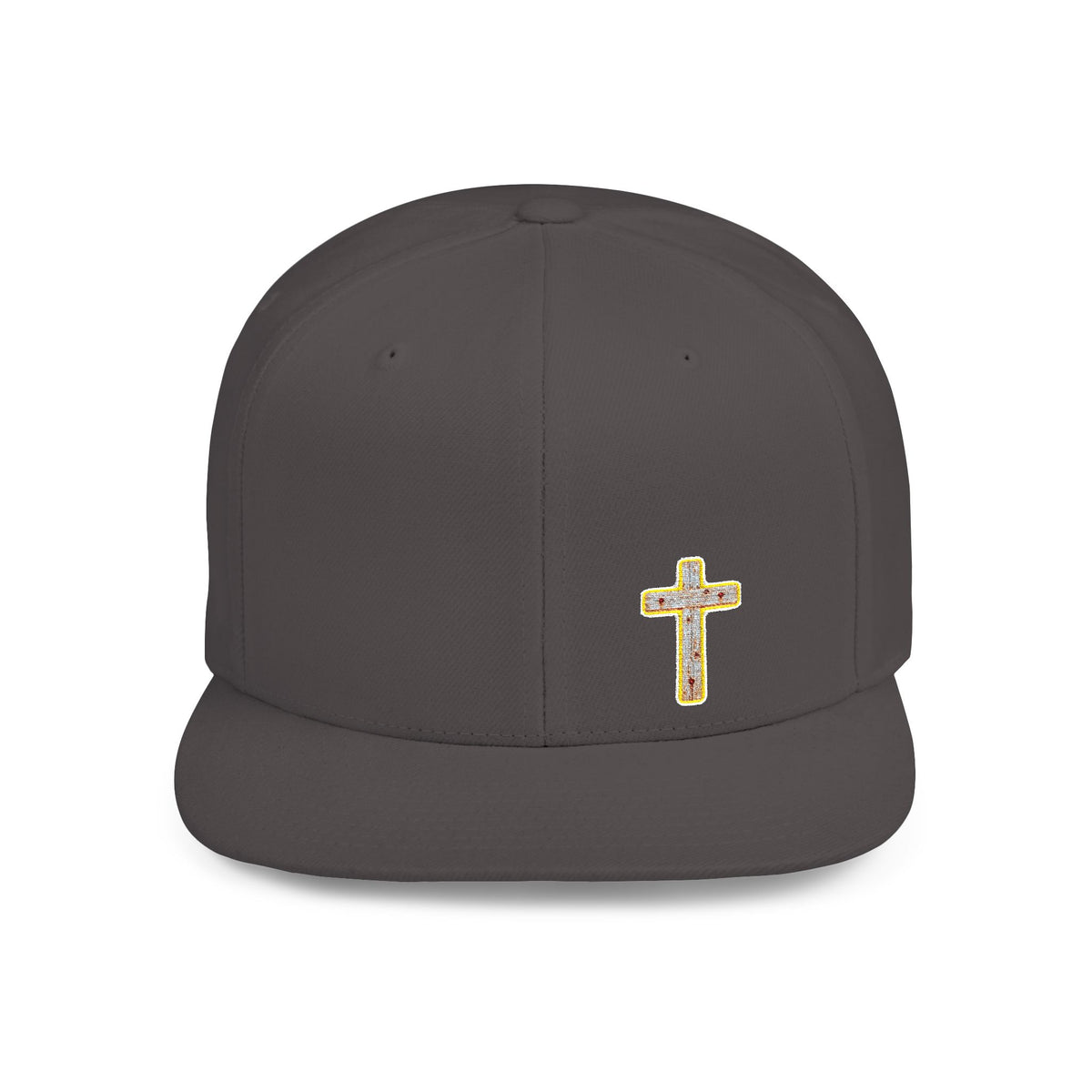 Christian Cross Flat Bill Snapback Cap