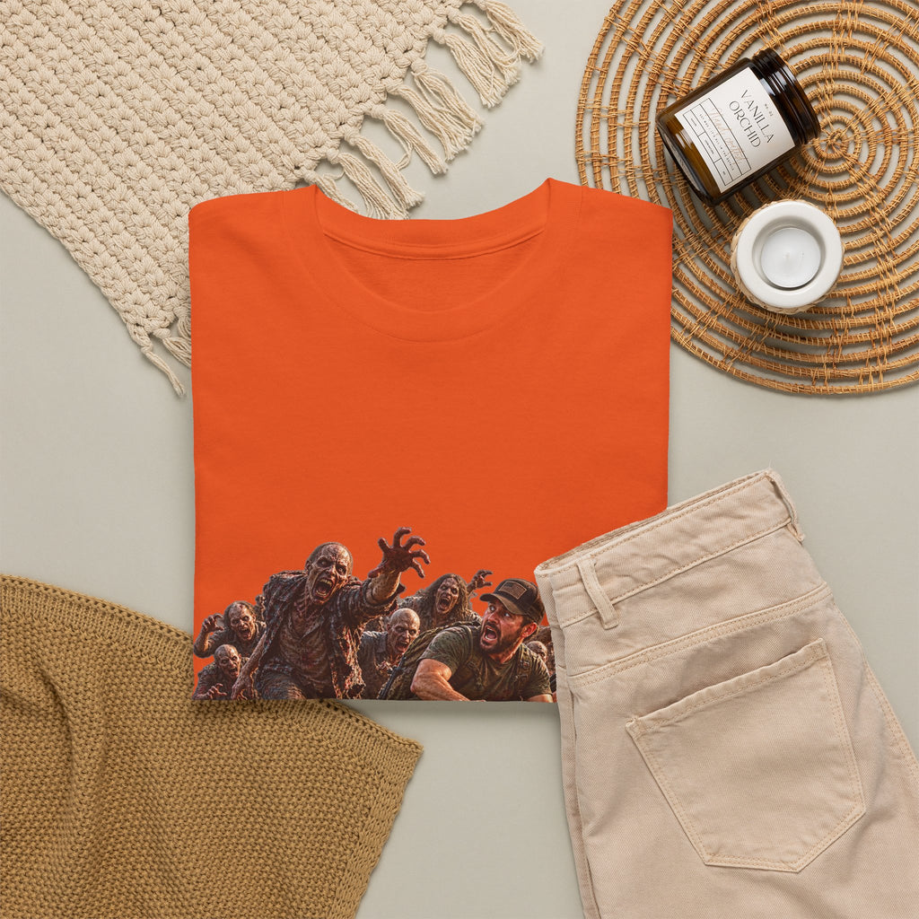 Zombie Grocery Run Survival Graphic T-Shirt