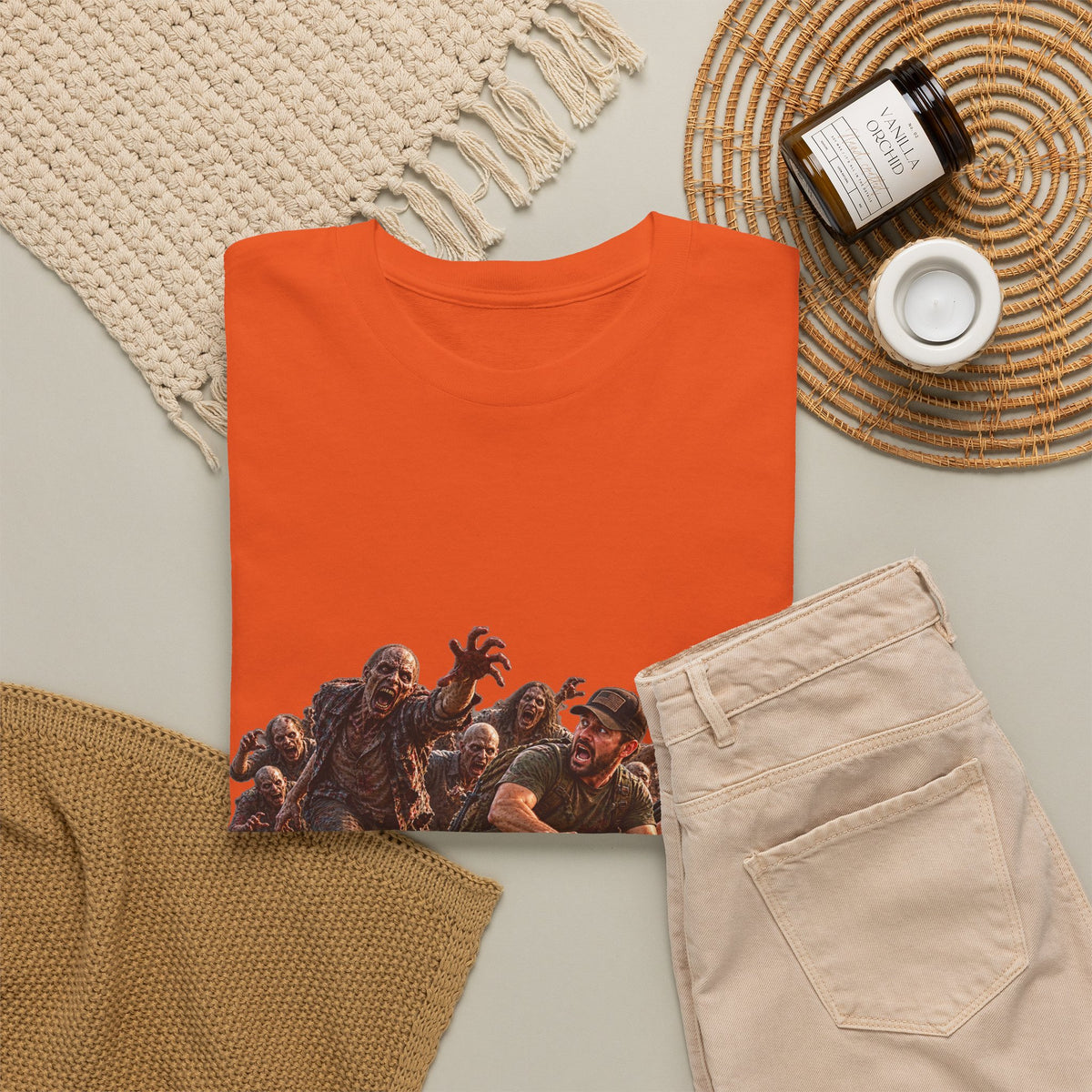 Zombie Grocery Run Survival Graphic T-Shirt