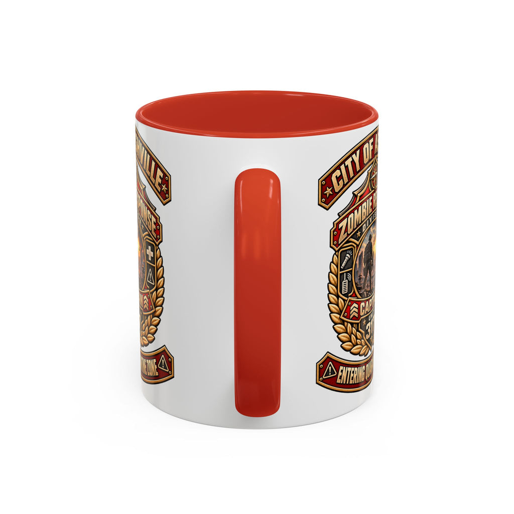 Retro Red Accent Coffee Mug