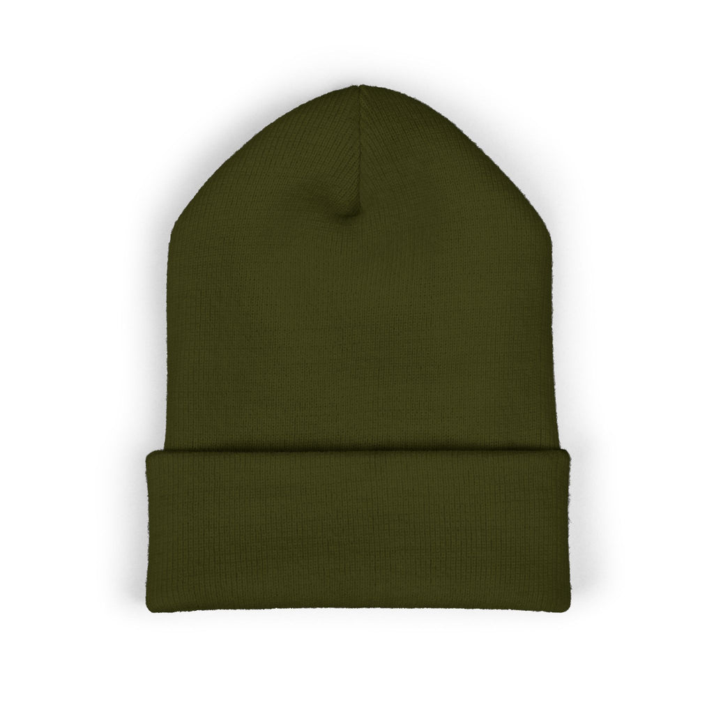 Embroidered 'Love' Script Cuffed Beanie - Classic Knit Winter Hat