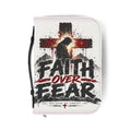 Bible Cover - "Faith Over Fear" & Army of God Protective Zippered Case