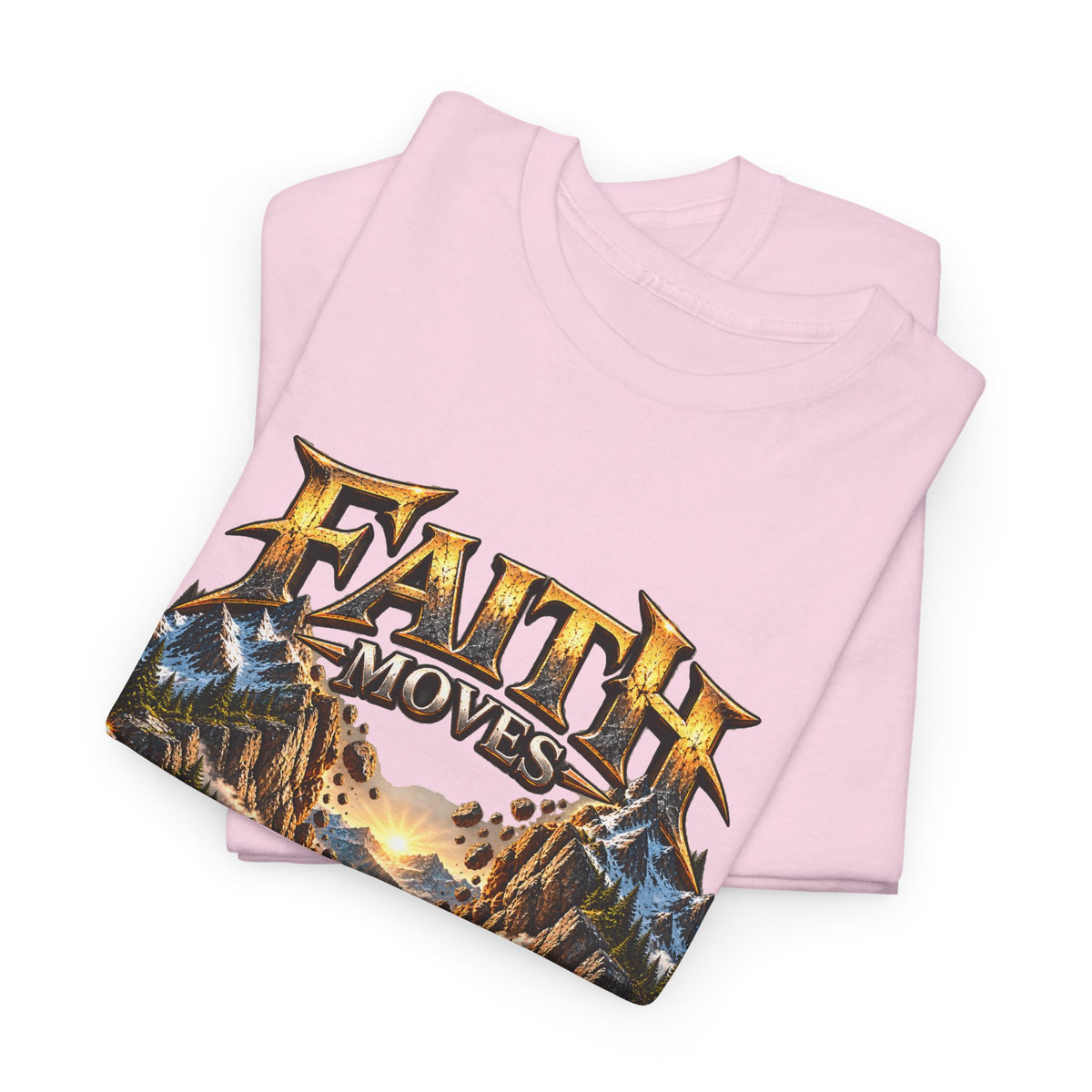 Faith Moves Mountains Inspirational Christian T-Shirt