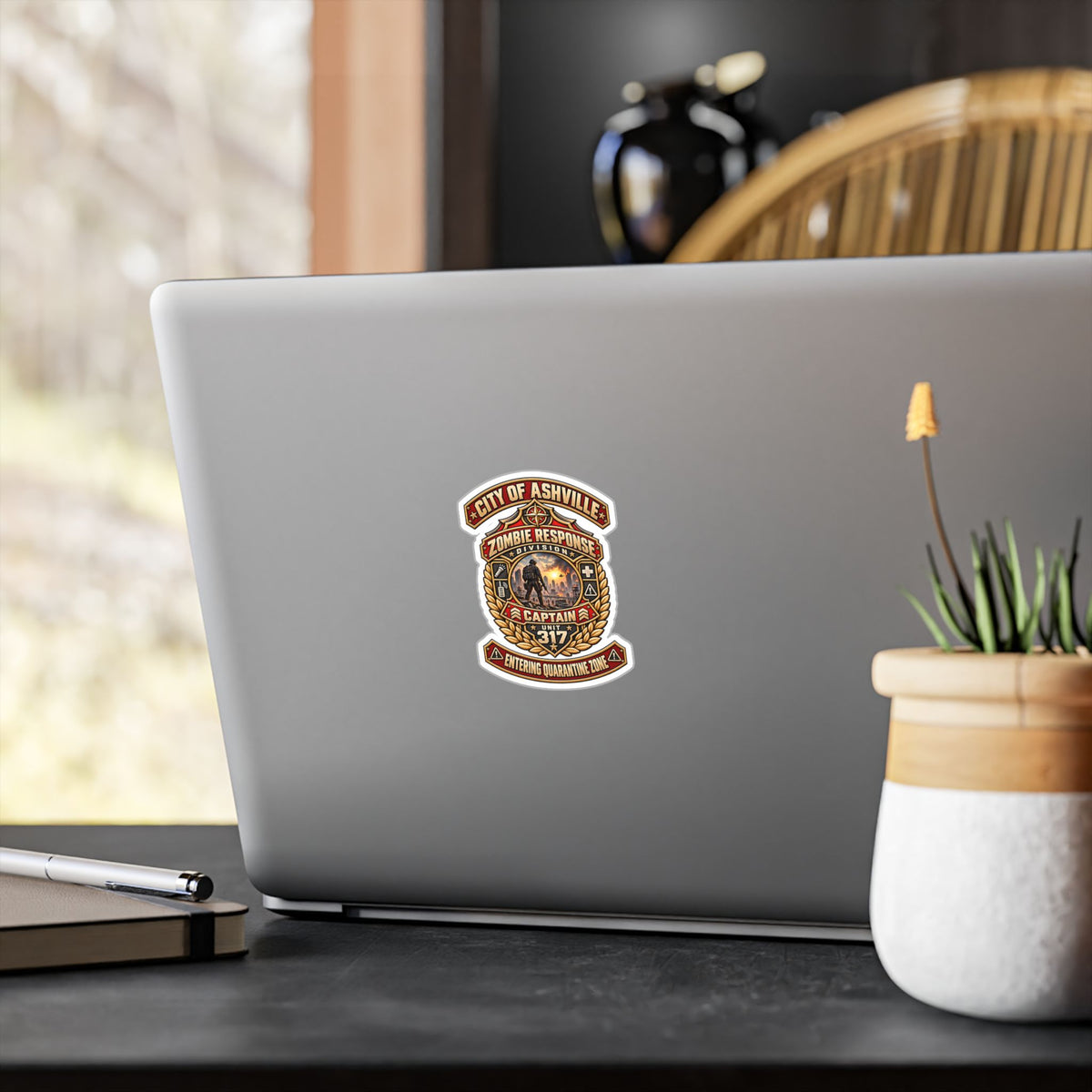 City of Ashfall Zombie Response Division Captain 317 Vinyl Decal