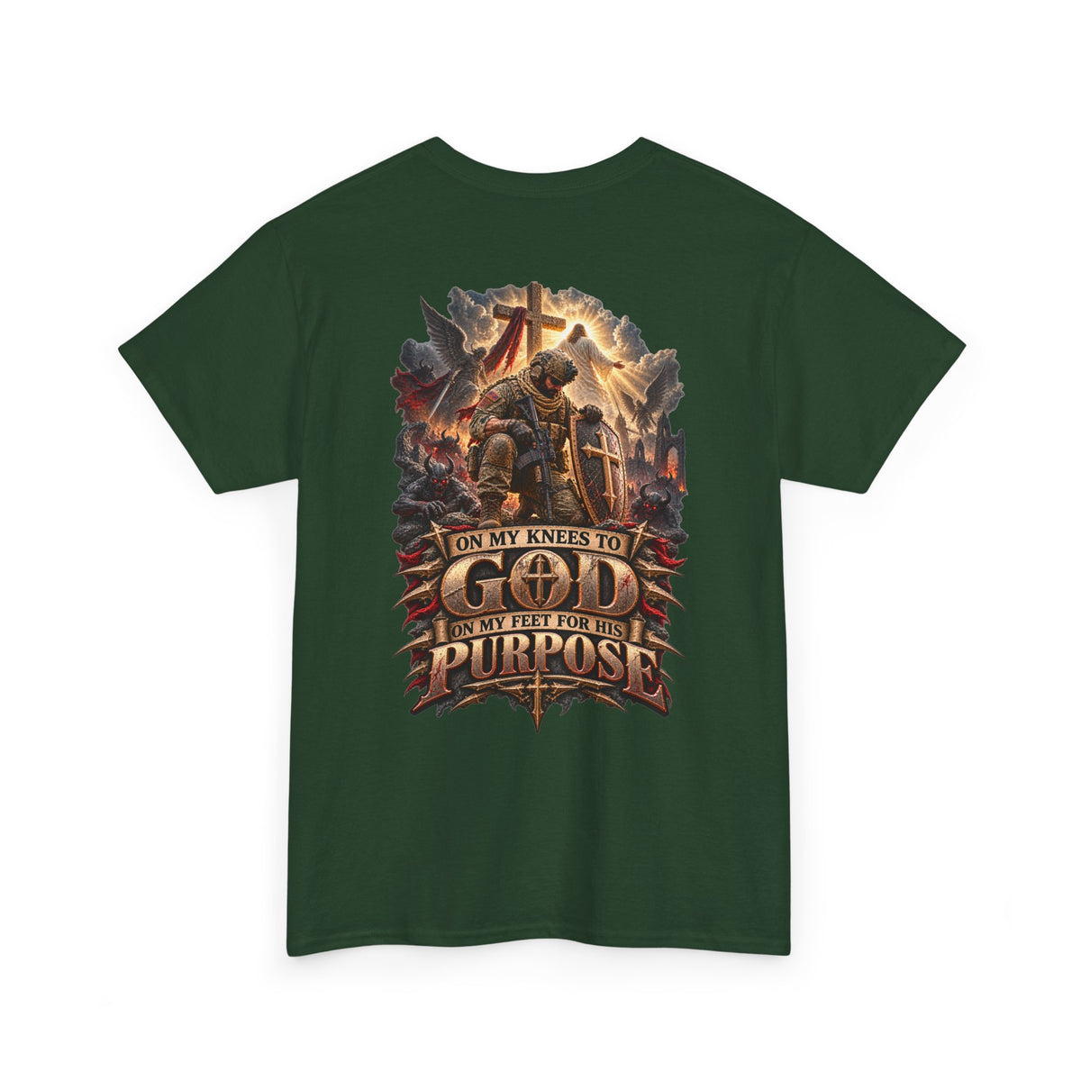 On My Knees to God, On My Feet for His Purpose T-Shirt