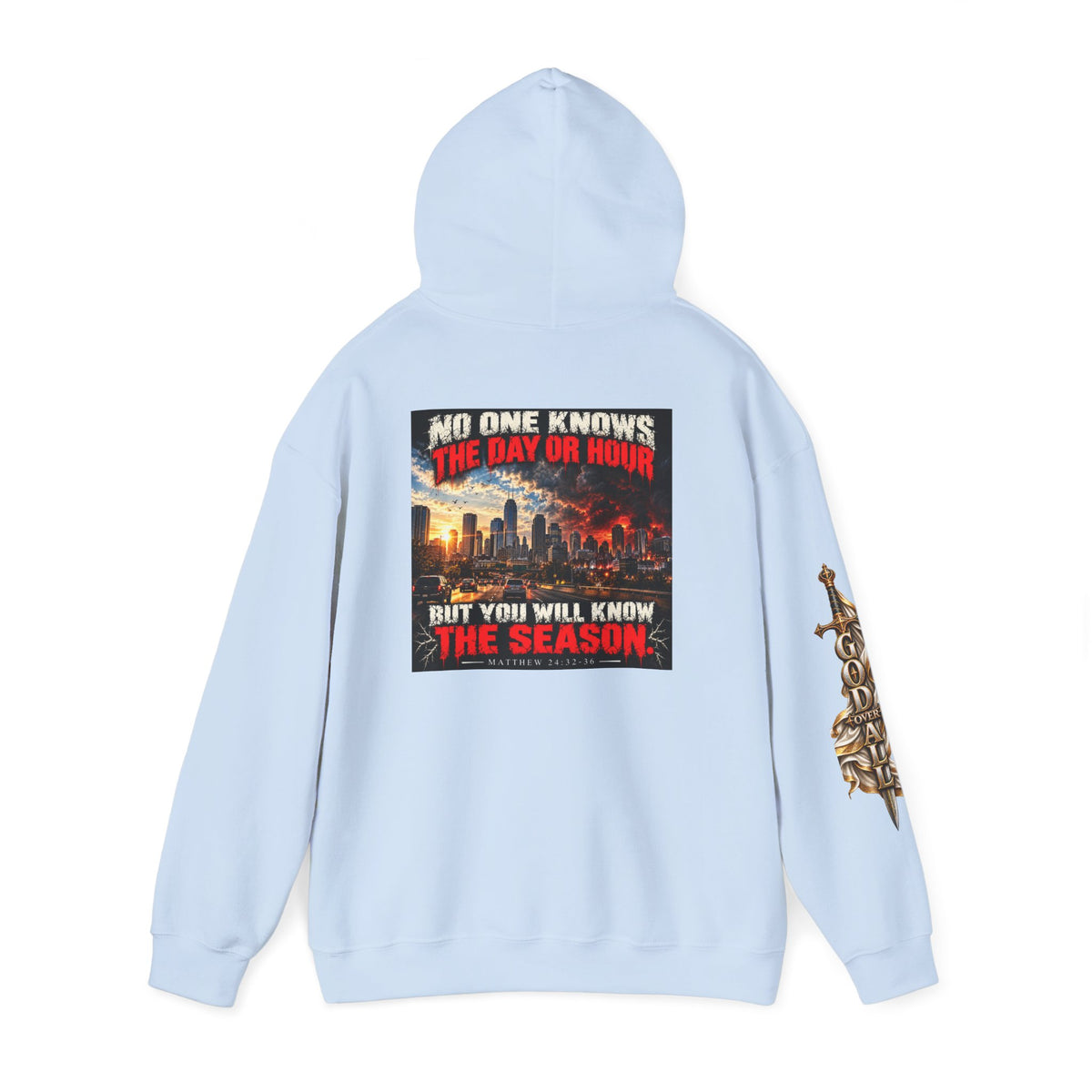 Apocalyptic Hoodie - "One God, One Salvation" Graphic Pullover