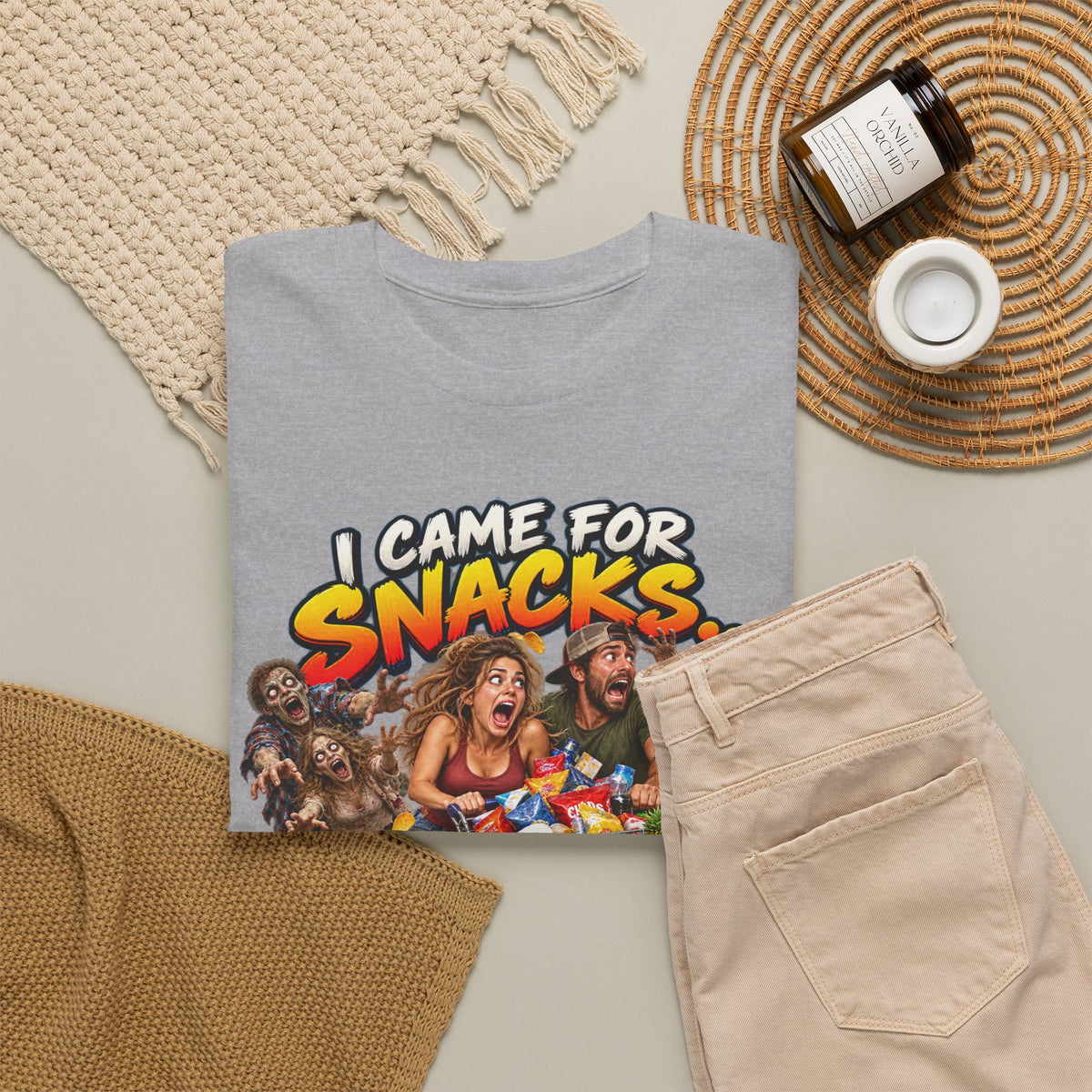 I Came for Snacks Not the Apocalypse Funny Apocalypse T-Shirt
