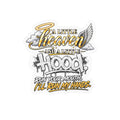 Kiss-Cut Vinyl Decal — “A Little Heaven and a Little Hood” Graphic Sticker