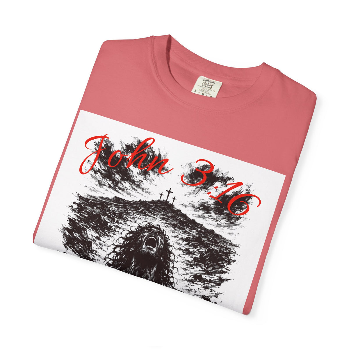 Grim Sea Creature T-shirt | Dark Gothic Illustration, Red Script Logo