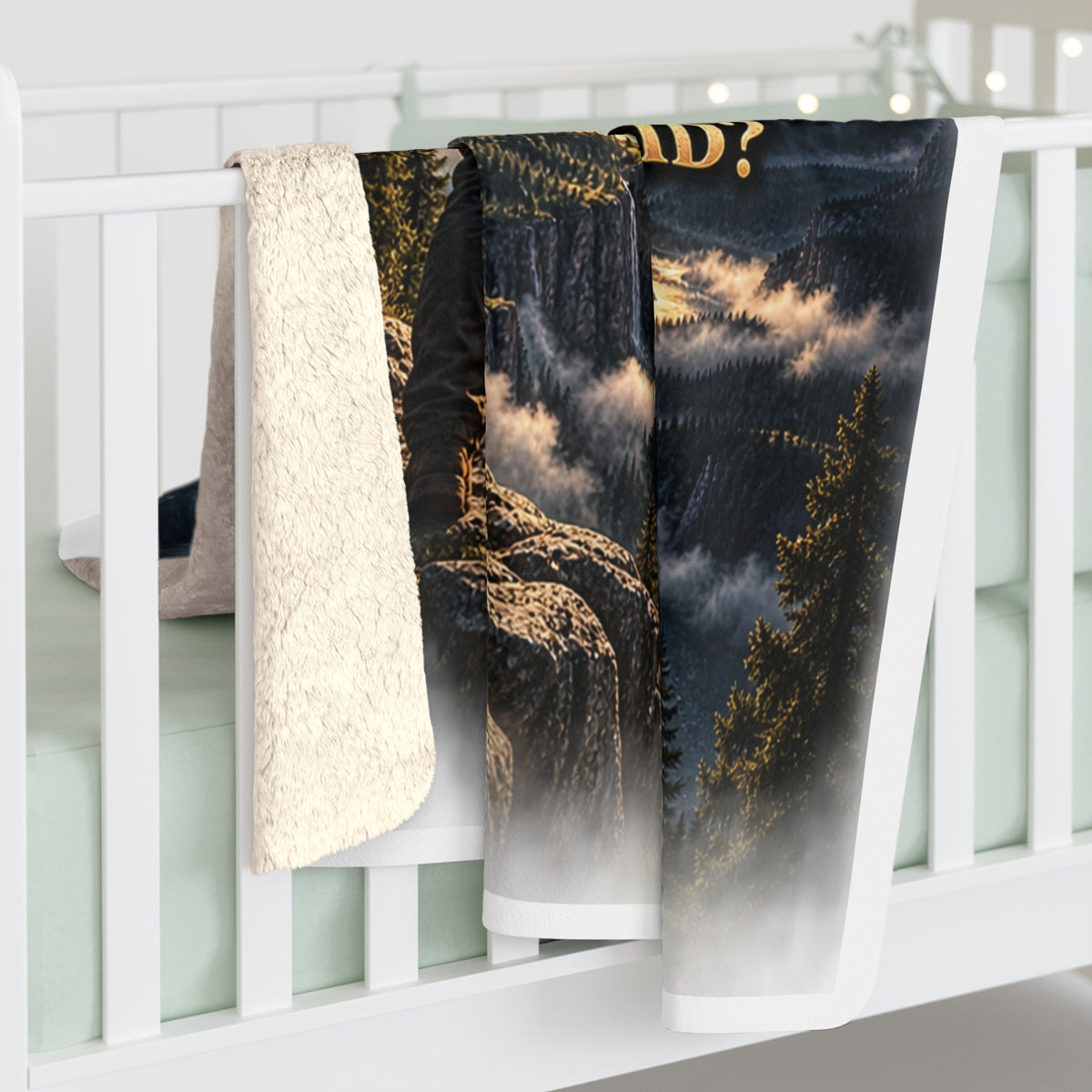 Psalm 27:1 Sherpa Fleece Blanket – Christian Scripture Throw
