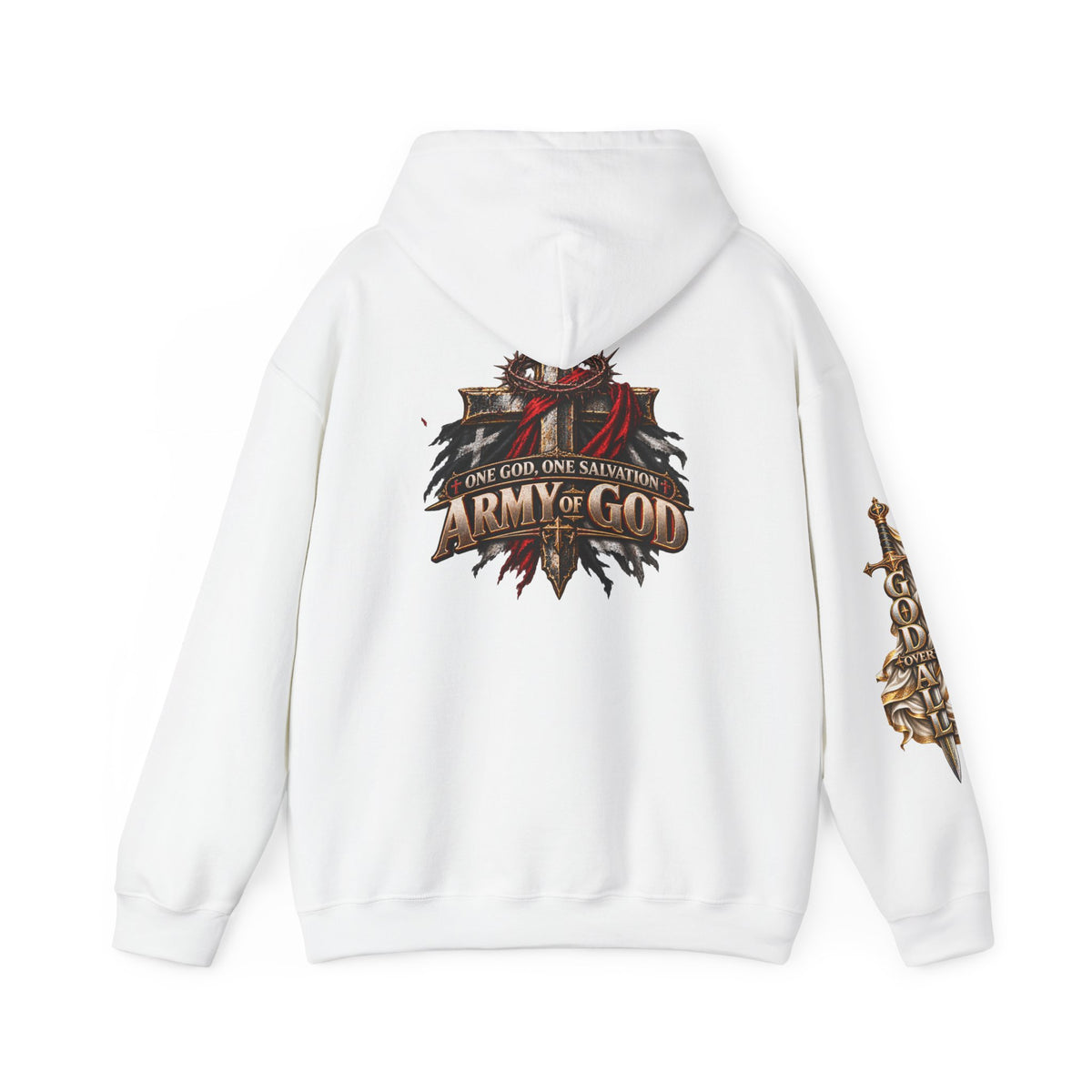 Christian Hoodie - "Way Truth Life" & "Army of God" Graphic Pullover
