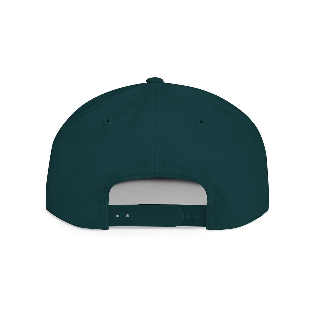Embroidered Cross Snapback Hat — Minimal Christian Flat Bill Cap
