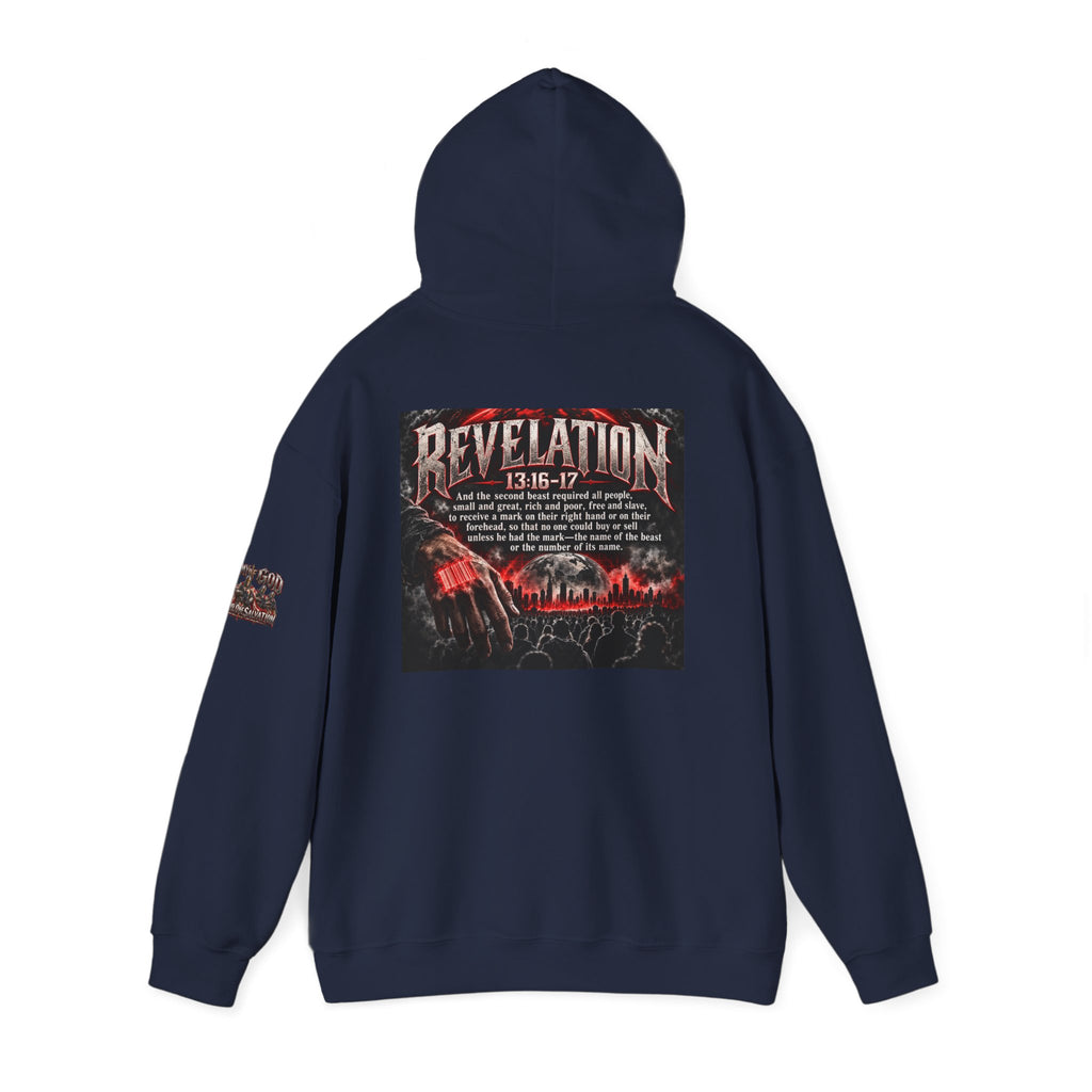 Revelation 13:16-17 Christian Hoodie – 'The Devil' Verse Graphic Pullover