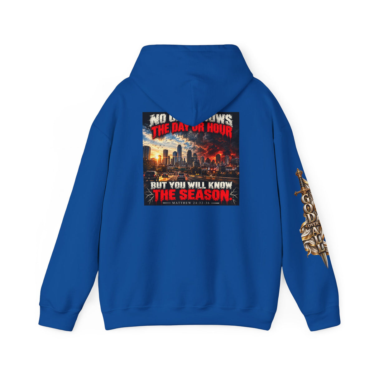 Apocalyptic Hoodie - "One God, One Salvation" Graphic Pullover