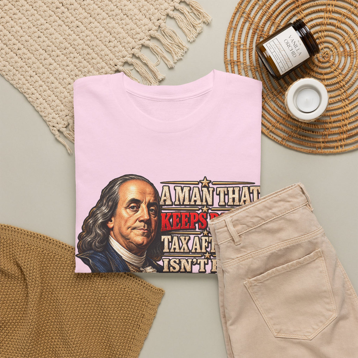 Benjamin Franklin Portrait — Tax After Tax Political T-Shirt