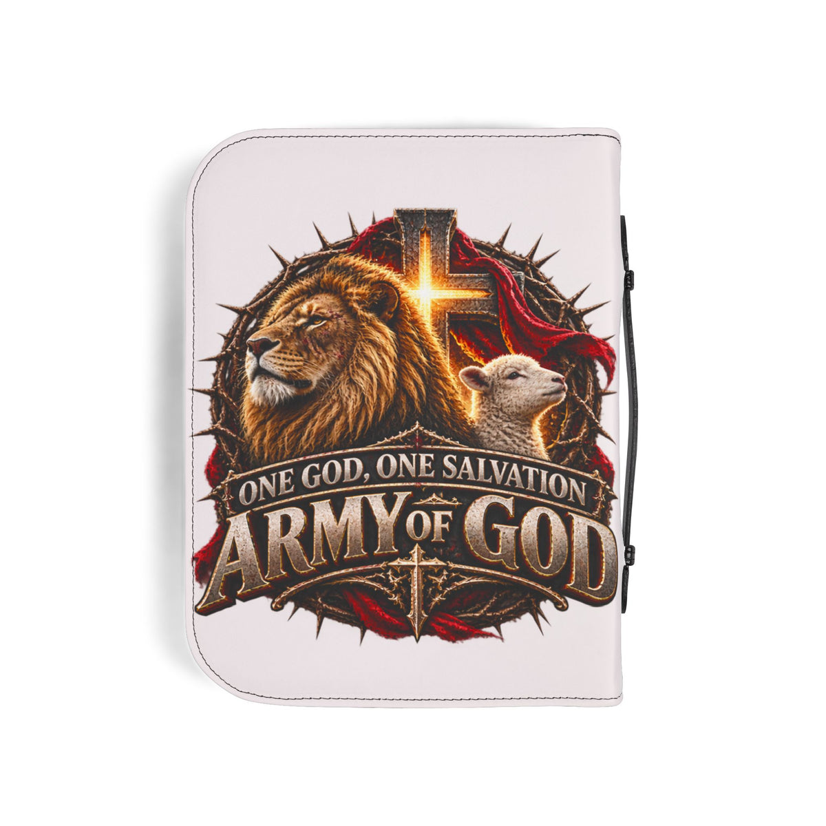 Bible Cover - "Faith Over Fear" & Army of God Protective Zippered Case