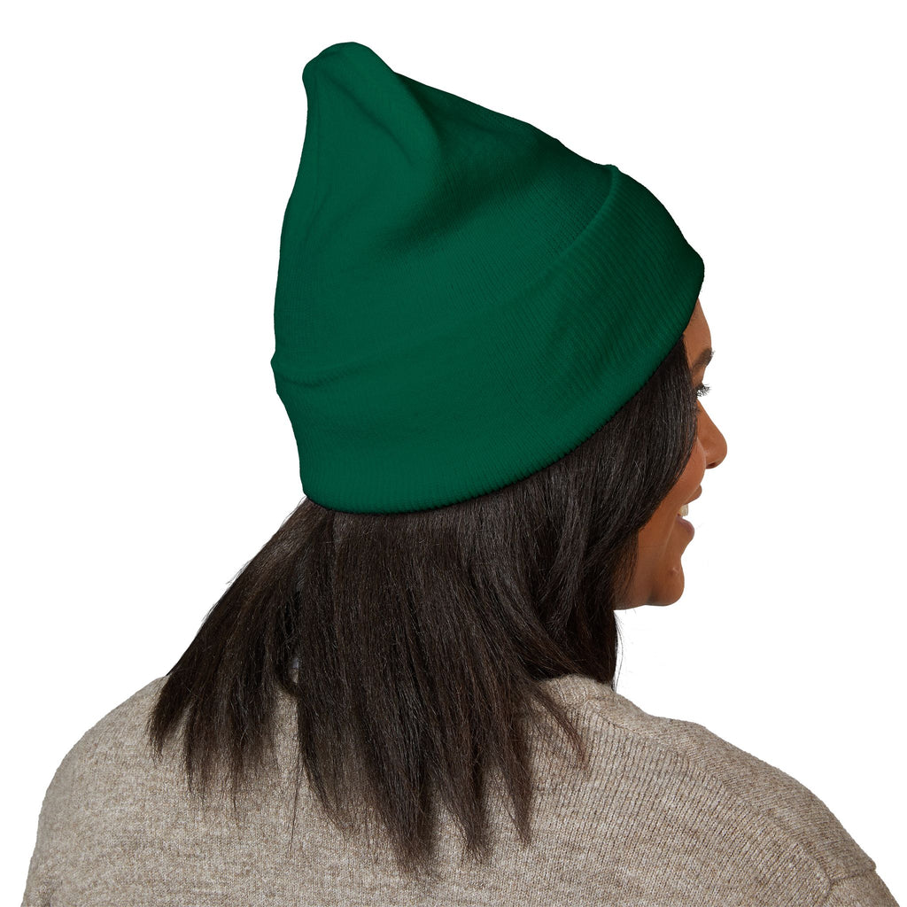 Embroidered Minimal Cross Cuffed Beanie