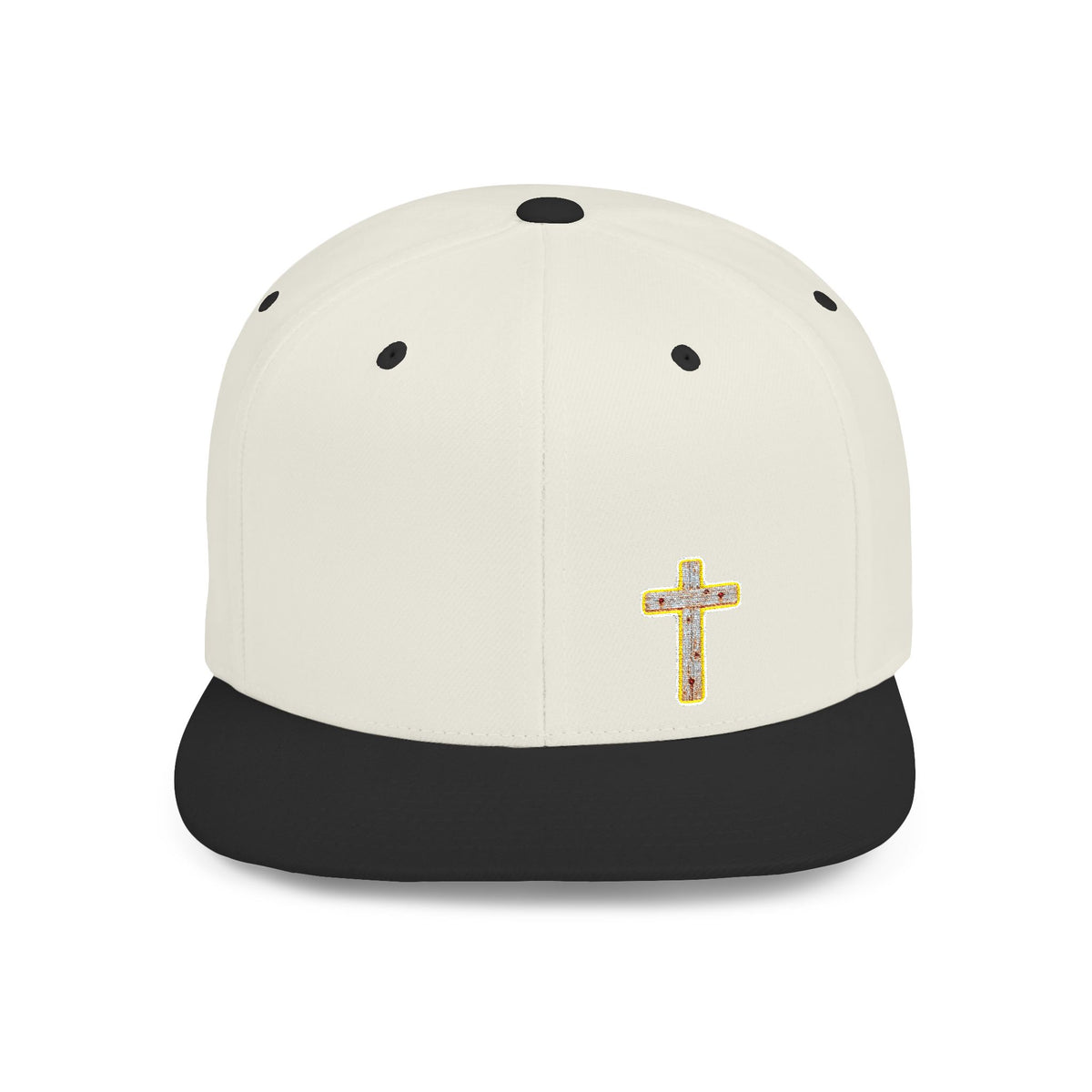 Christian Cross Flat Bill Snapback Cap