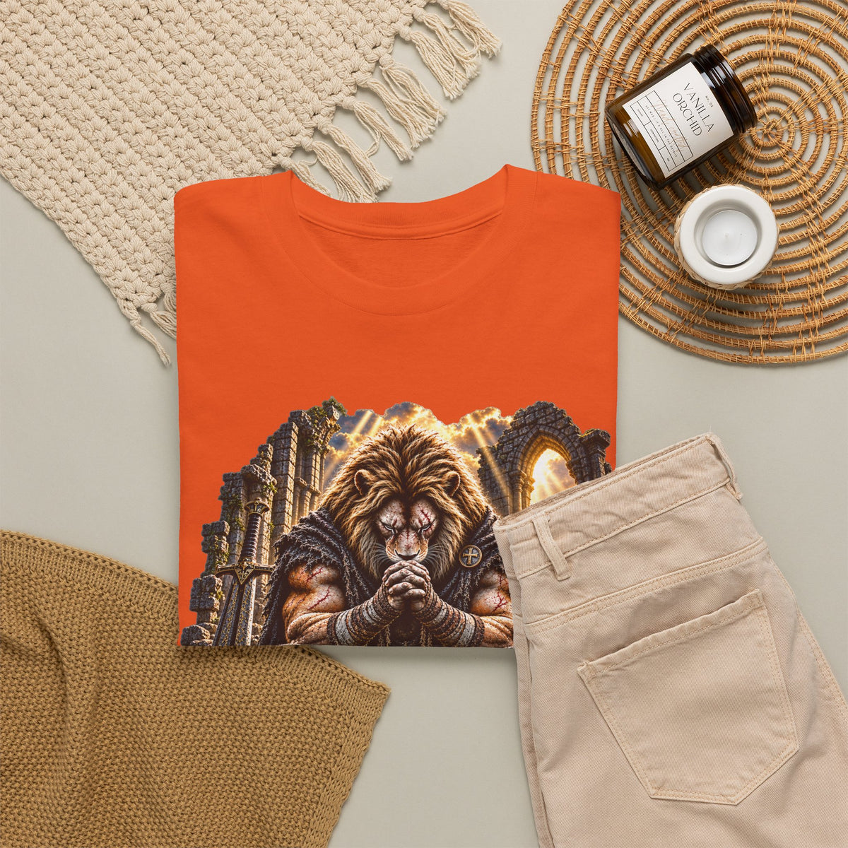 Father Protect Me — Praying Lion Cathedral T-Shirt