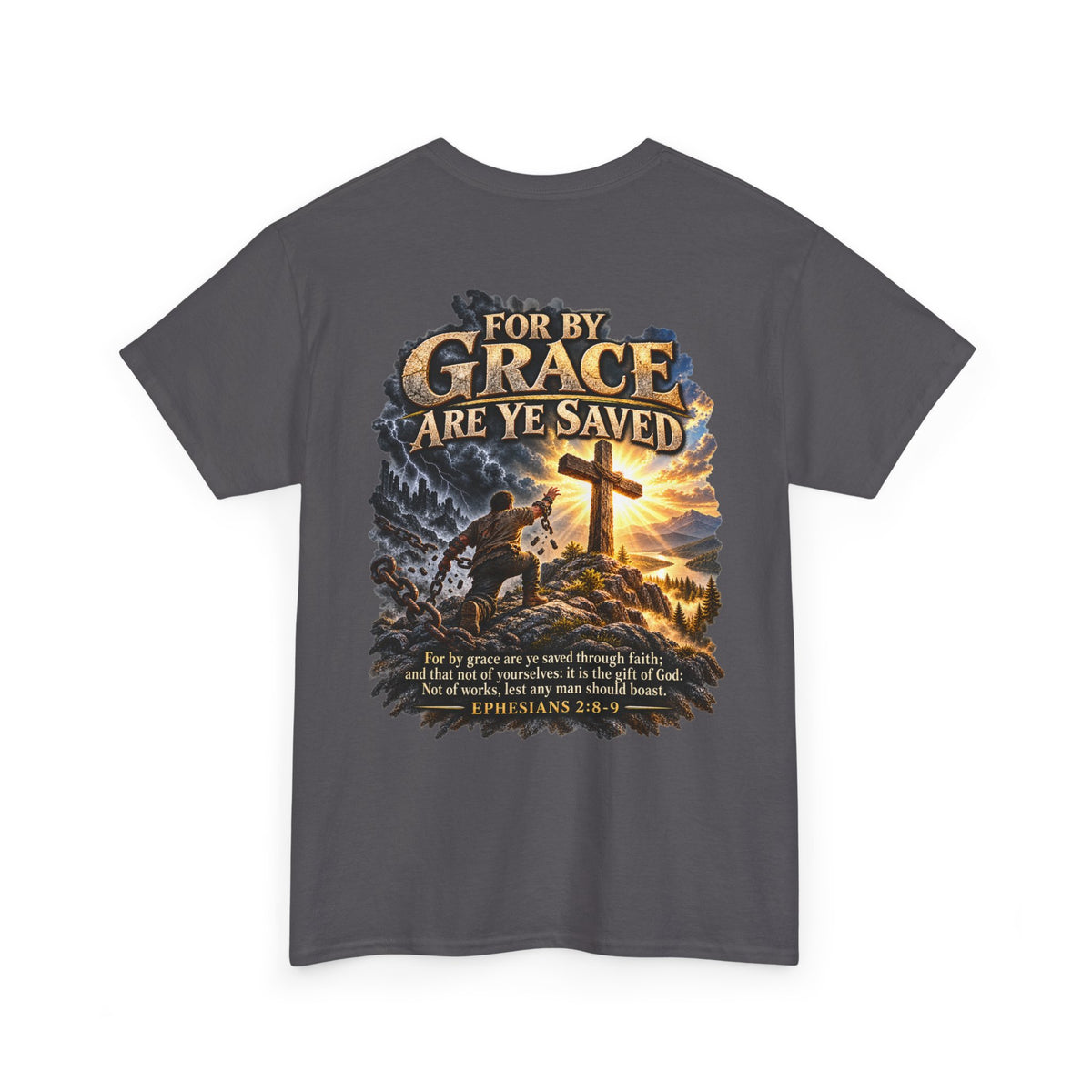 Saved by Grace — Ephesians 2:8–9 Christian T-Shirt