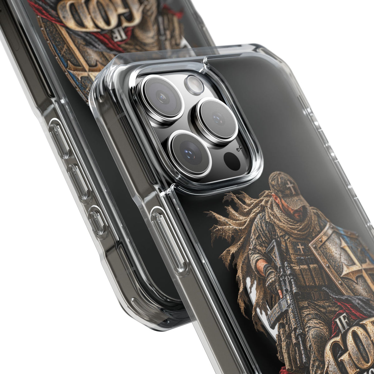 Phone Case – Christian Knight “If God Is for Us” Warrior Armor Design