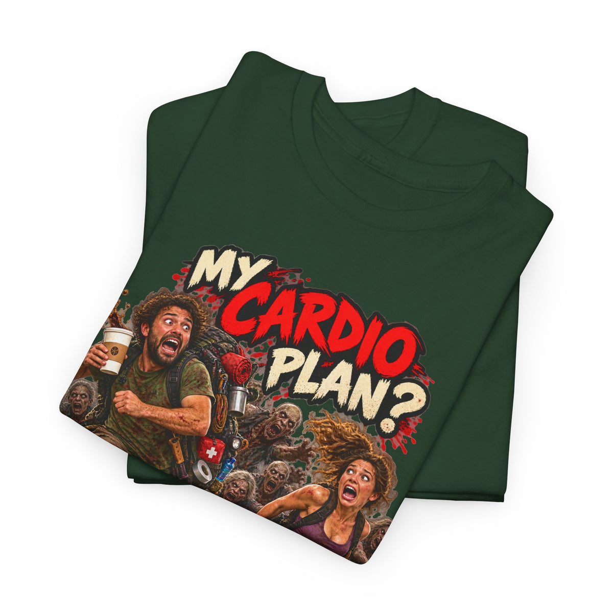 My Cardio Plan Running From Zombies Halloween T-Shirt