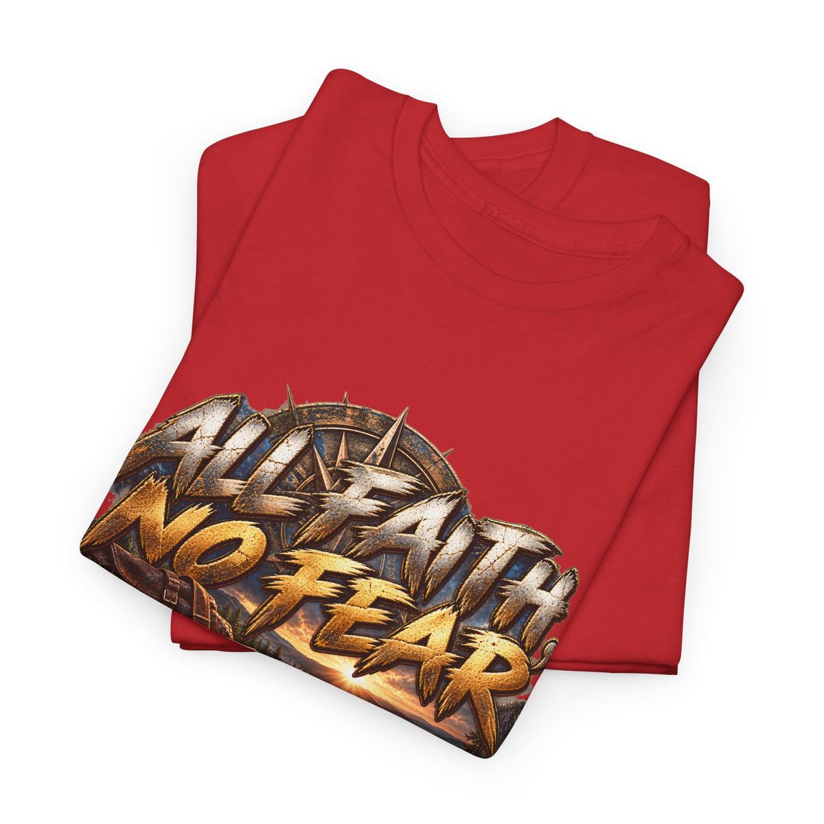 All Faith No Fear Open Bible Christian T-Shirt