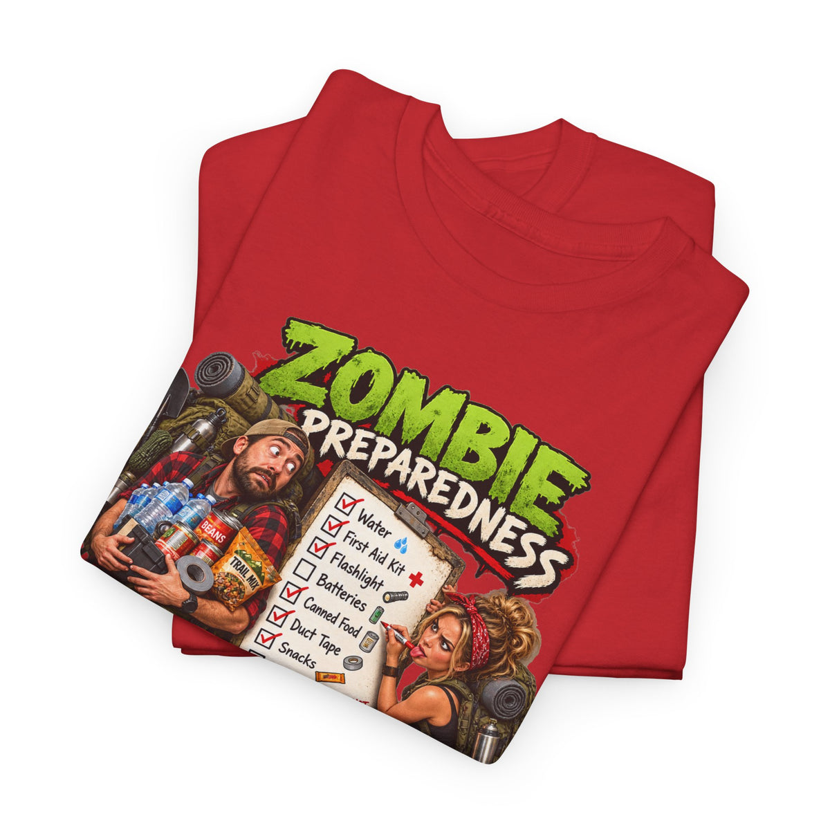 Zombie Preparedness Tee – Survival Humor Shirt