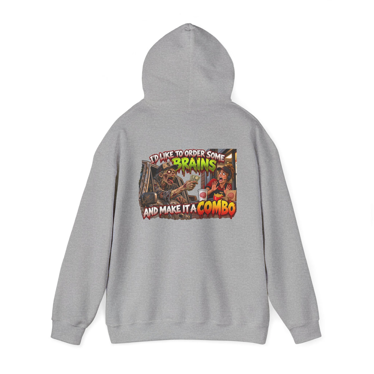 Brains Combo Meal — Officially Undead Zombie Hoodie