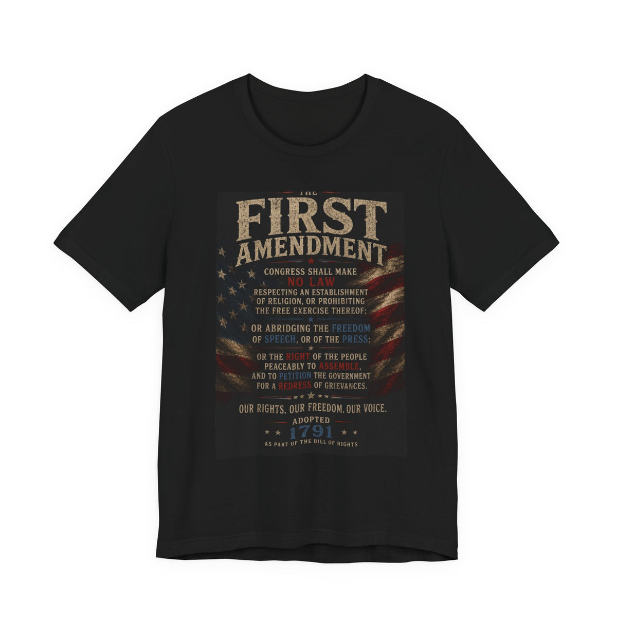 First Amendment Text Tee | Patriotic Constitution Shirt