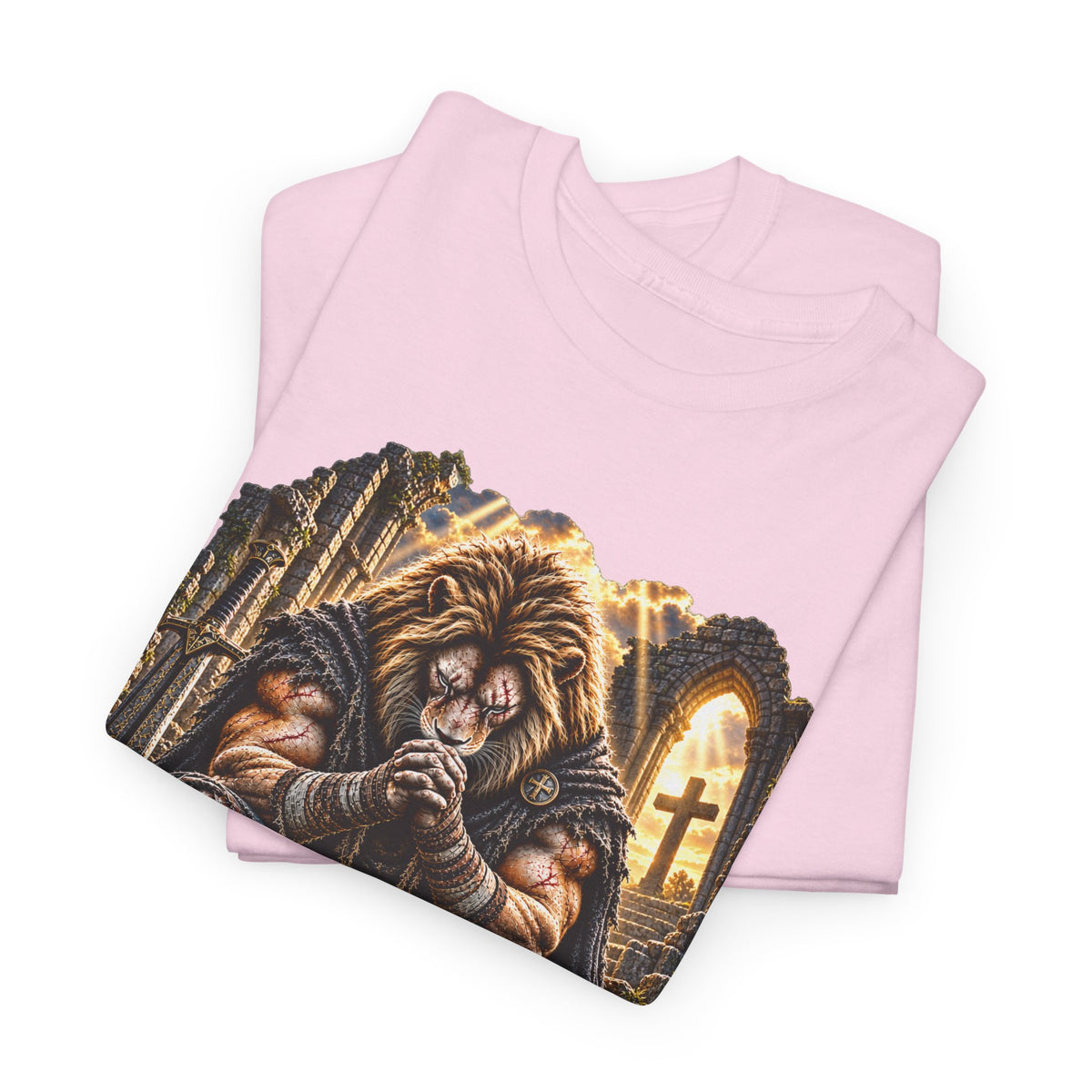 Father Protect Me — Praying Lion Cathedral T-Shirt