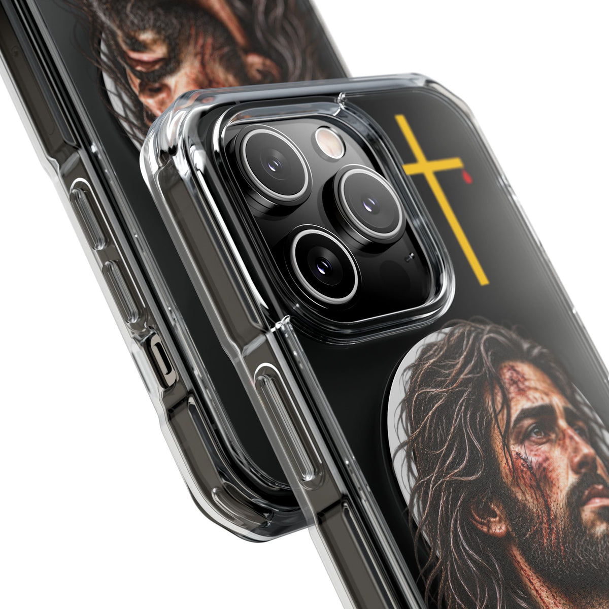 Jesus Cross Magnetic Clear Phone Case