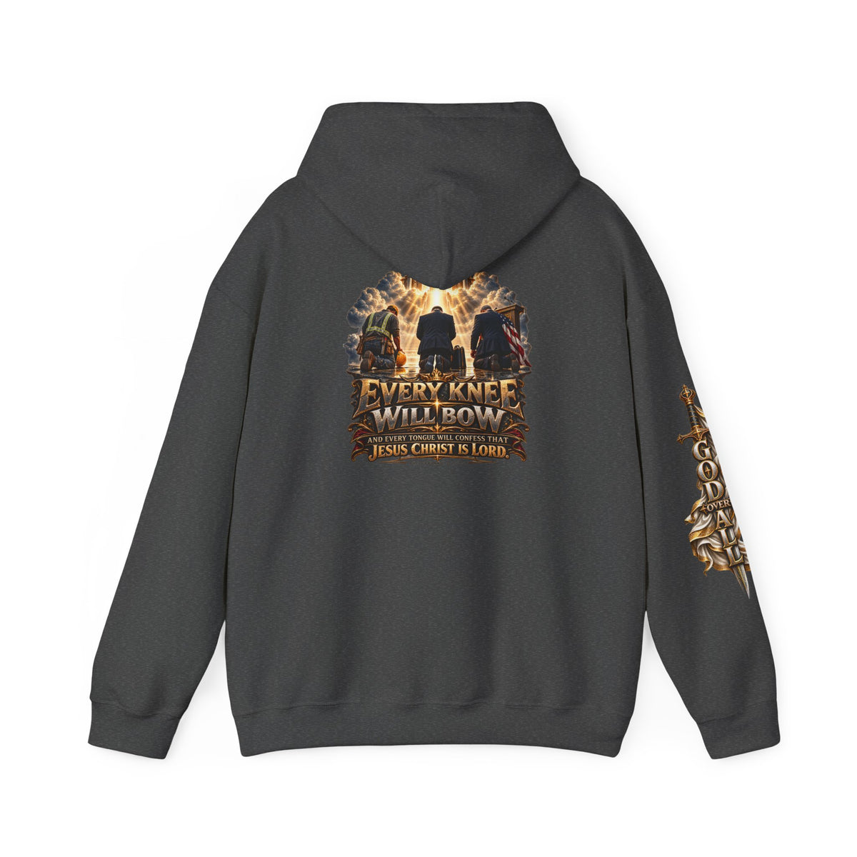 Every Knee Will Bow Christian Faith Hoodie