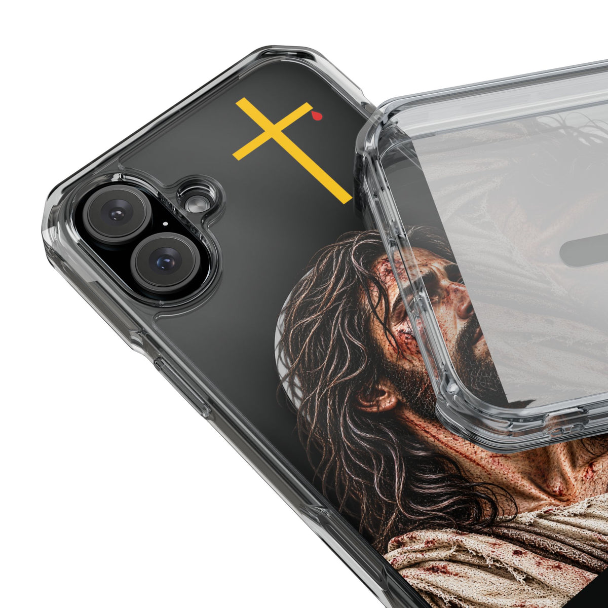 Jesus Cross Magnetic Clear Phone Case