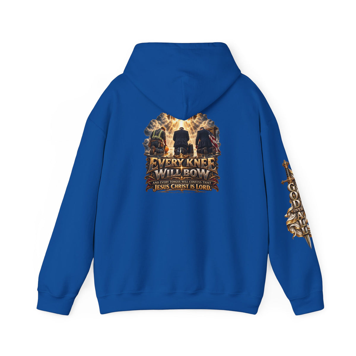 Every Knee Will Bow Christian Faith Hoodie