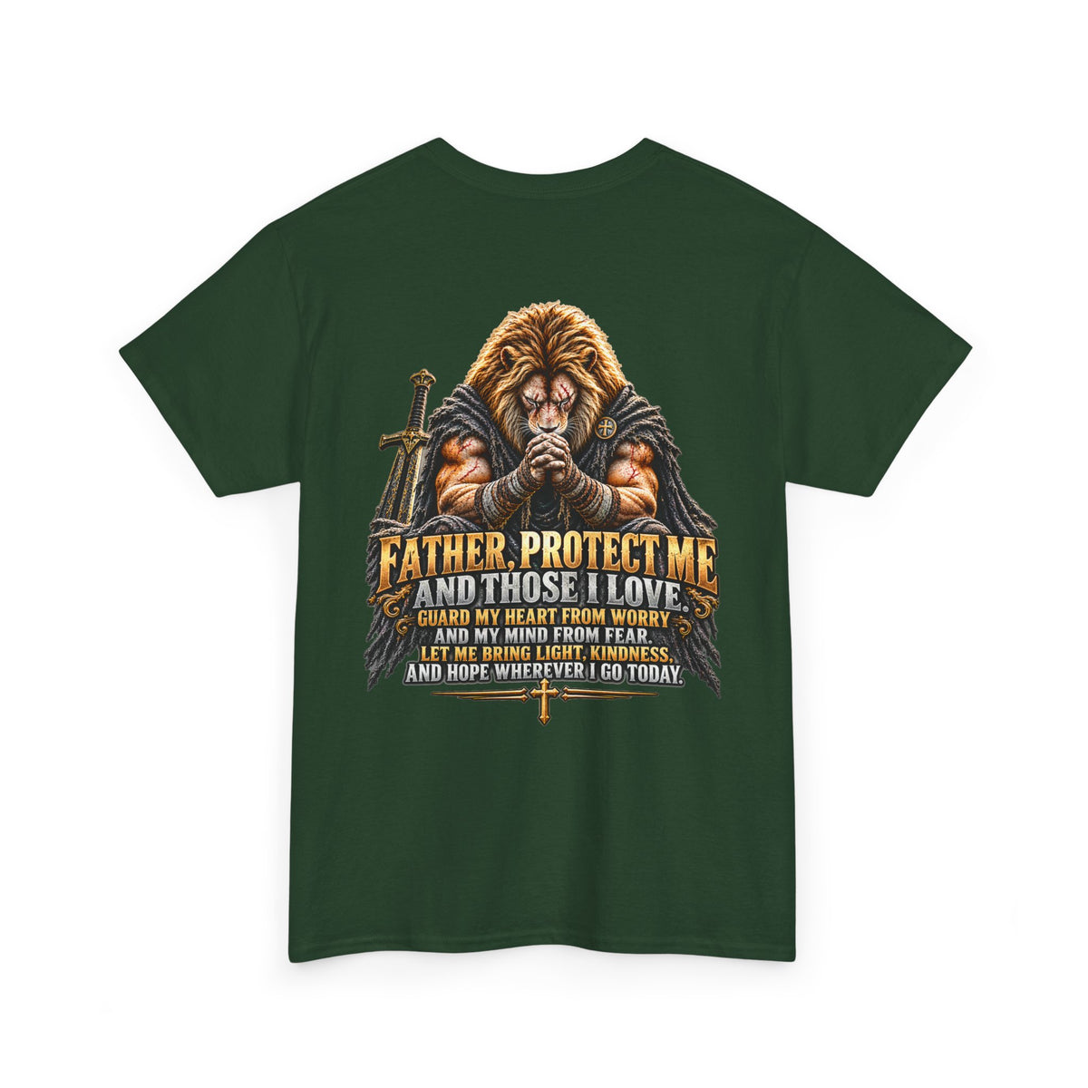 Father Protect Me Christian Lion Graphic Tee
